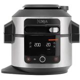 Ninja Foodi Multicooker met SmartLid, 11 Kookfuncties in 1, 6L, 11-in-1 Multicooker, Snelkoken, Airfryen, Combi-Stomen, Slow Cooking, Grillen, Bakken, Roestvrij Staal, OL550EU