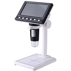 Smicroscoop Accessoires Voor Volwassenen 8 LED-verlichting Digitale Microscoop Elektronische 2MP 4.3 Inch HD LCD 1000X Vergrootglas Microscoop (Kleur: Wit)
