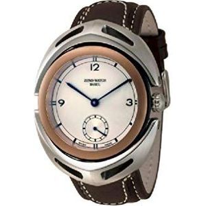 Zeno Horloge Basel Mens Horloge Analoog Mechanisch met Lederen Polsband 3783-6-SRG-i3