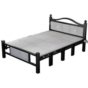 ZSLBMD Versterkt opklapbed IJzeren bed Eenpersoons tweepersoonsbed Volwassen huisbed Dutje Plankbed(120cm)