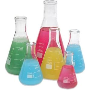 Borsilikaat glas kegelfles Straight Neck Small Mouth Glass Conical Flask Clear 50-5000ml(5000ml)