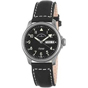 Zeno Watch Basel herenhorloge analoog automatisch met lederen armband 12836DDN-a1-mat