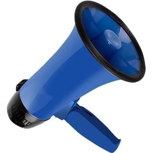 Megafoon met Sirene Draagbare Megafoons Handheld Megafoon Oplaadbare Blauwe Luidspreker Megafoonluidspreker Draagbare Stemversterker (Color : Blue)