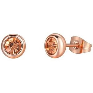 Eenvoudige Ronde Stud Earring Voor Wome Beknopte Rose Goud Kleur Mode-sieraden Oostenrijkse Crystal Dropship Leverancier, Eén maat, Agaat