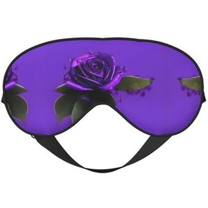 Paarse roos print oogmasker unisex nul oogdruk oogmasker zachte oogschaduw cover voor reizen