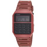 CASIO Digitale CA-53WF-4BDF, Casio Collectie Retro Heren Digitaal Horloge Met Plastic Rode Strap Ca-53wf-4bdf, 34MM, lussen