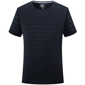 ZORQ Damesshirts met korte mouwen, UPF 50+ zonbescherming Sneldrogende actieve zwemshirts, Rashguard workout-top (Color : Zwart, Grootte : 2XL)
