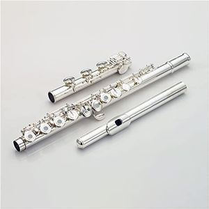 Fluit Muziekinstrument Beginner Professionele Sterling Zilveren Body 17-gaats E-sleutelfluit Professionele dwarsfluit