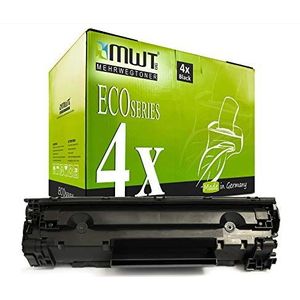4x Kraft Office Supplies Remanufactured Toner compatibel voor HP LaserJet 1010 1012 1015 1018 1020 1022 3015 3020 3030 3050 3052 3055 AIO NW Z N vervangen Q2612A 12A
