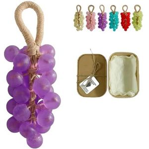 Gepersonaliseerde originele handgemaakte kristallen druivenzeep, zachte reinigingszeep, hydraterende essentiële olie, decoratieve zeepstaven for de badkamerwastafel(Purple(Lavender scent))