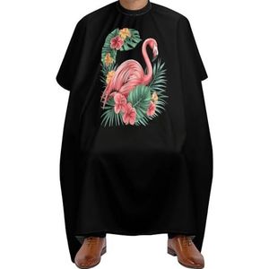 Kapper Cape Flamingo Tropische Bloem Salon Cape Unisex Haar Snijden Cape Verstelbare Kappers Jurk Voor Herbruikbare Kappers Kapper Accessoires 140x168cm