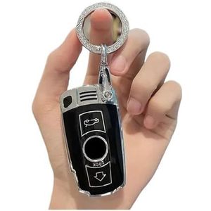 Autosleutel beschermhoes Zachte Tpu Auto Afstandsbediening Sleutel Case Cover Shell Fob Sleutelhanger Accessoires Voor Bmw 1 3 5 7 Serie CAS3 X5 X6 Z4 E90 E91 E92 E60 Sleutel Shell(Black Set A)