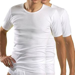 HERMKO 3840 2-pack herenshirt met korte mouwen (meer kleuren), 100% biologisch katoen, wit, M