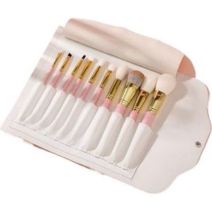 Make-up Kwasten Make-up Kwastenset Losse Poederkwast Oogschaduwkwast Wenkbrauwkwast Lippenkwast 10 Stuks Draagbaar Make-up Kwasten Draagbare