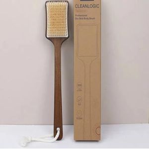 Badborstels, badhanddoeken, massageborstels, badborstels, gemaakt van hoogwaardig massief hout en varkenshaar, zacht en comfortabel, kan worden gebruikt om baden, baden, ruggen te wrijven en het