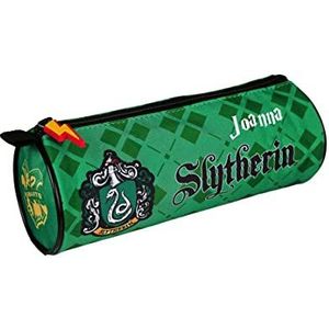 Undercover Harry Potter etui met naam, Hogwarts Gryffindor Slytherin, gepersonaliseerd schooletui voor kinderen, schoolspullen voor jongens en meisjes, groen, pennenetui