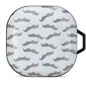 Snorren in hipster-stijl oordopjes hoesje compatibel met Samsung hard shell beschermhoes zwart-stijl