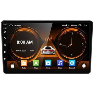 Dubbele DIN Android 14 autoradio voor Citroen Berlingo Peugeot Partner 2008-2019 9 Duim QLED Touch screen-met Draadloze Carplay Android Auto GPS navigatie 4G WiFi Stuurwielbediening(P5 4G+WIFI 8Core 6