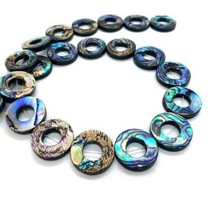 Prachtige natuurlijke schelp losse kralen Abalone schelp kralen charme liefde hart ovaal vele stijlen DIY handgemaakte mode-sieraden accessoire-F-13mm