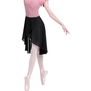 UBOHUZ Dames Ballet Rokken Chiffon Jurk Tule Rok Polyester Dans Kostuums voor Volwassenen voor Vrouwen, Zwart, M