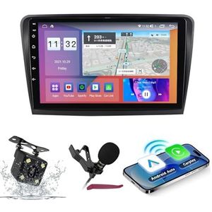 Android 14 Autoradio Navi voor S-koda Superb (2008-2015) 9 ""QLED-scherm autoradio met draadloze Carplay Android Auto GPS-navigatie met BT5.0 HIFI FM 5G-WiFi SWC RDS MIC,M200s