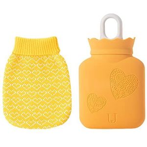 DieffematicRSD Warmwaterkruik Mini Warmwaterkruik Zak Met Zachte Gebreide Cover Draagbare Pocket Verwarming Warmwaterkruik Houden Hand Voet Body Warmer (Color : Yellow)