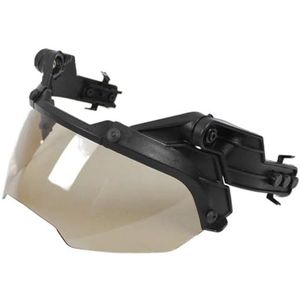 Verstelbare Tactische Helmgids Op-Bril Afneembare Fast-Helm Anti-Condens en Anti-Rellen Cs-Beschermbril(Black,Brown)