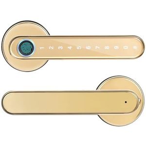 Slim deurslot Bluetooth Biometrische Vingerafdrukslotsleutel Zwart Zilver Goud Kleur TTlock APP Digitaal Slim Deurslot Elektronisch Handvatslot Voor thuis slaapkamer hotel kantoor appartement (Color