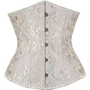 Sxybox Dames Satijn Lace Up Korset Onderborst Taille Trainer Corsage Bustiers Shapewear