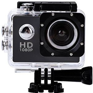 Garsent Actioncam Full HD Waterproof Sport Action DV 1080p 12MP DV Camcorder Onderwatercamera met montage-accessoiresets voor buitenactiviteiten (zwart)