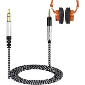 V-MOTA Oortelefoonlijn Compatibel met Audio-Technica ATH-M40X ATH-M50x ATH-M60X ATH-M70x Headset (niet geschikt voor ATH-M50X BT) (1 stuk) (stereokabel 2M)