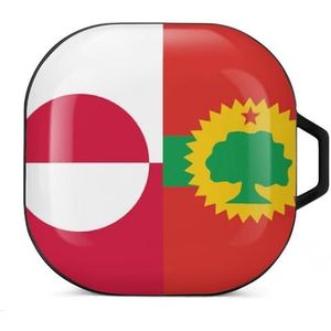 Groenland Oromo Liberation Front Flag Oordopjes Hoesje Compatibel met Samsung Hard Shell Beschermhoes Zwart-Stijl