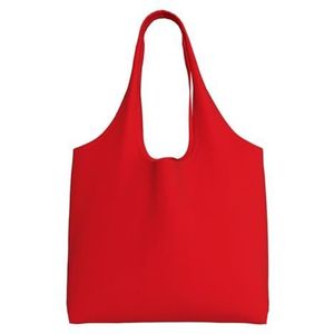 XIAOYANS Effen kleur rode extra grote capaciteit schouder canvas tas voor winkelen reizen dagelijks gebruik, Zwart, Eén maat