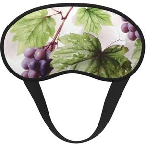 Mooie druivenbladeren slaapmasker voor zijslaper, lichtblokkerende nachtmaskers voor slapen oogmasker voor vrouwen mannen oogbedekking zachte comfortabele oogschaduw voor reizen, dutje