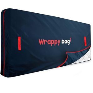 WRAPPYBAG Waterdichte matrashoes van Oxford-polyester, opbergtas met 4 handgrepen, ideaal voor verhuizen, opslag en transport, 90 x 200 cm