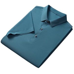 Mannen Zomer Revers Solid Polos Shirts Mannen Losse Korte Mouw T-Shirt Mannen Golf Casual Shirts Tops Mannen Kleding, 1, XL
