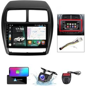 Android 13 GPS-Autoradio voor Mitsubishi ASX 1 2016-2022 9 inch Touchscreen met Bluetooth 5.0/SWC/FM RDS DAB+ Radio/Carplay Android Auto/DSP Video Stereo Speler + DVR Achtercamera(A,NF-6)