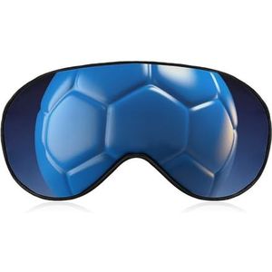 Lichtgewicht oogmasker met verstelbare riem, blauw basketbal bedrukt, comfortabele slaap oogmaskers, lichtblokkerende ooglapjes, oogbedekking voor kantoor, dutje en reizen