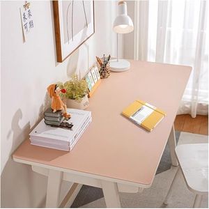 PU-leer Eetkamerkoffie Kantoortafelmat Schrijfmat For Bureau Hittebestendige Grote Lederen Vinyl Bureauonderlegger Waterdichte Afveegbare Desktopbeschermermat(Pink,90x180cm)