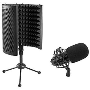 OMNITRONIC Set MIC CM-78MK2 grootmembraan condensatormicrofoon + AS-04 tafel-microfoon-absorptiesysteem