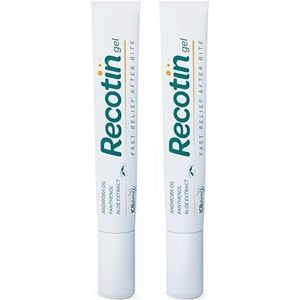 RECOTIN Muggenbeet Gel 2x 20ml – 100% natuurlijke ingrediënten – Genezing van muggenbeten tegen jeuk – Dubbele verpakking voor genezing van insectenbeten – Ideaal voor de reisapotheek