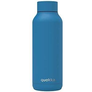 Quokka Solid Bright Blue Powder 510 ml, BPA-vrije roestvrijstalen waterflessen, dubbelwandige thermosfles, houdt kou en warmte voor kinderen en volwassenen