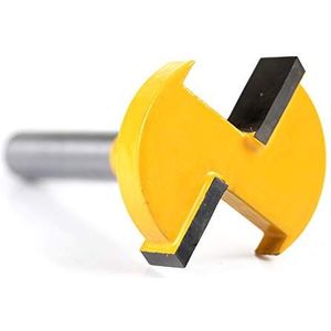 27mm 1/4 schacht hardmetaal T-sleuf houtbewerking freesfrees houtbewerkingsfrees routerbit(27mm-Geel)
