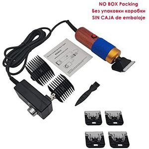 Professionele High Power 200W AC Elektrische Tondeuse Snijmachine Paard Konijnen Kat Hond Maaier Scheerapparaat Dieren Grooming Trimmer Opmerkelijke Duurzaamheid(Color:NO BOX 4pcs Blades)