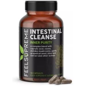 Intestinale Cleanse Complex 90 Capsules 100% Natuurlijk Kruidensupplement Ondersteunt Darmgezondheid Colon Detox Candida Constipatie | Knoflook Extract Kaneel Kruidnagel Grapefruit Zaad
