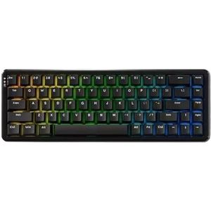 QPSJXN Ak680max Bedraad Mechanisch Toetsenbord Met Magnetisch Ontwerp Lage Latentie En Ergonomische Zijsnijwerk Geschikt Compatibel met Kantoor En Gebruik Compatibel Met Verschillende Systemen (Zwart