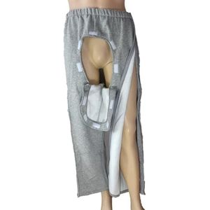Incontinentiebroeken, Volledig Open Broeken For Patiëntenzorg, Kleding For Vrouwen En Mannen, Hulpmiddel For Ouderen, Dialysepatiënten En Bedlegerige Patiënten(Gray,L)