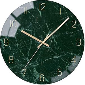 Wandklok - Zwart - Hout - Stille Uurwerk