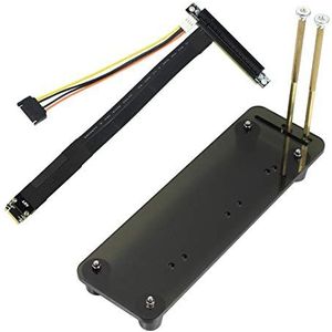 ADT-Link M.2 NGFF NVMe Key M verlengkabel naar PCIE x16 grafische kaart riser adapter 16 x PCI-e met verticale houder rubberen basis 25 cm