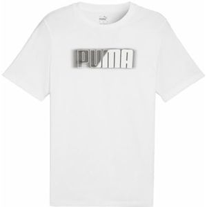 Puma - Graphics Wording - T-shirt - Zwart - Katoen